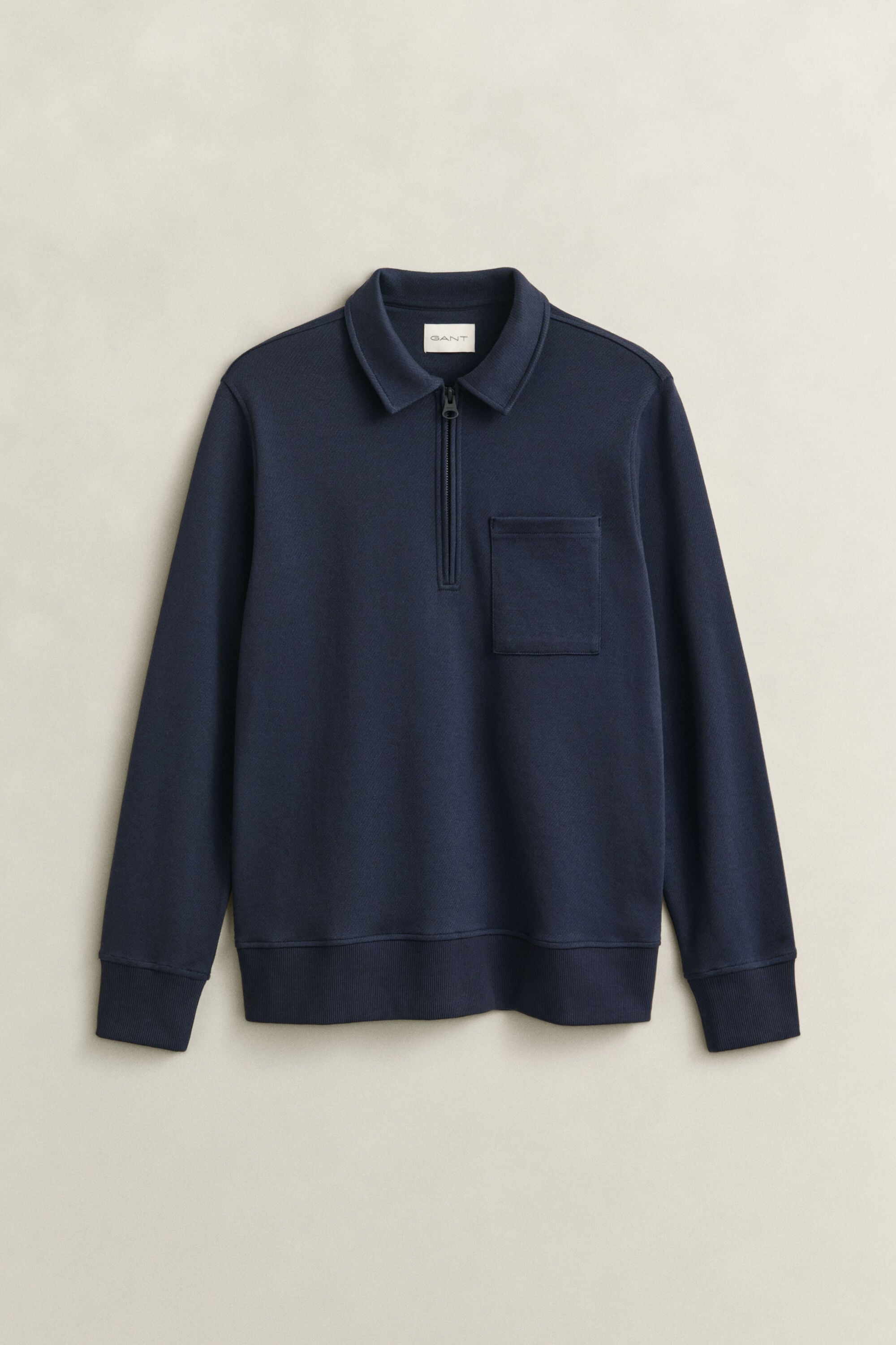 Sweatshirt med halv lynlås