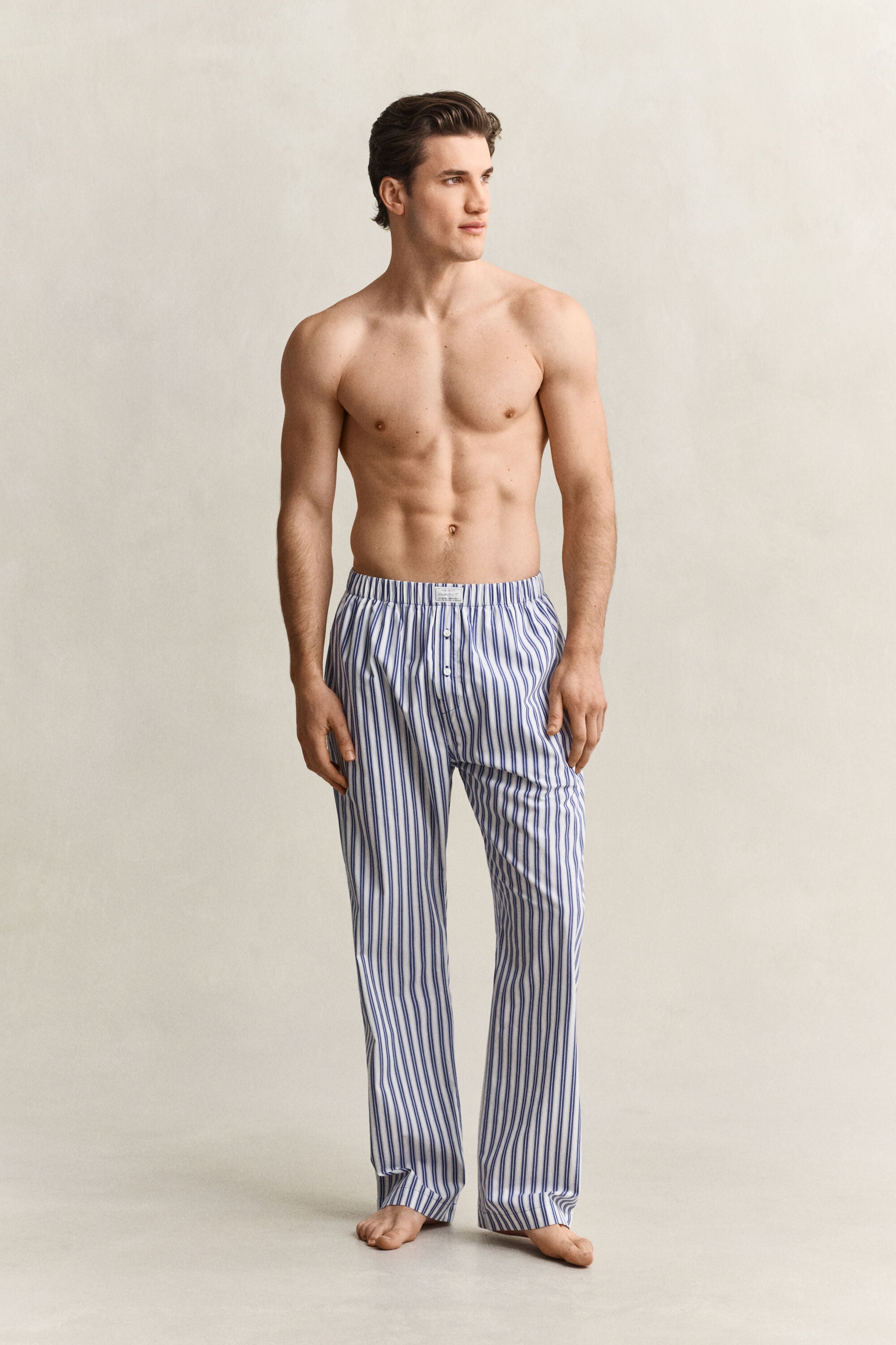 Stribede pyjamasbukser