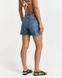 Regular fit denim shorts