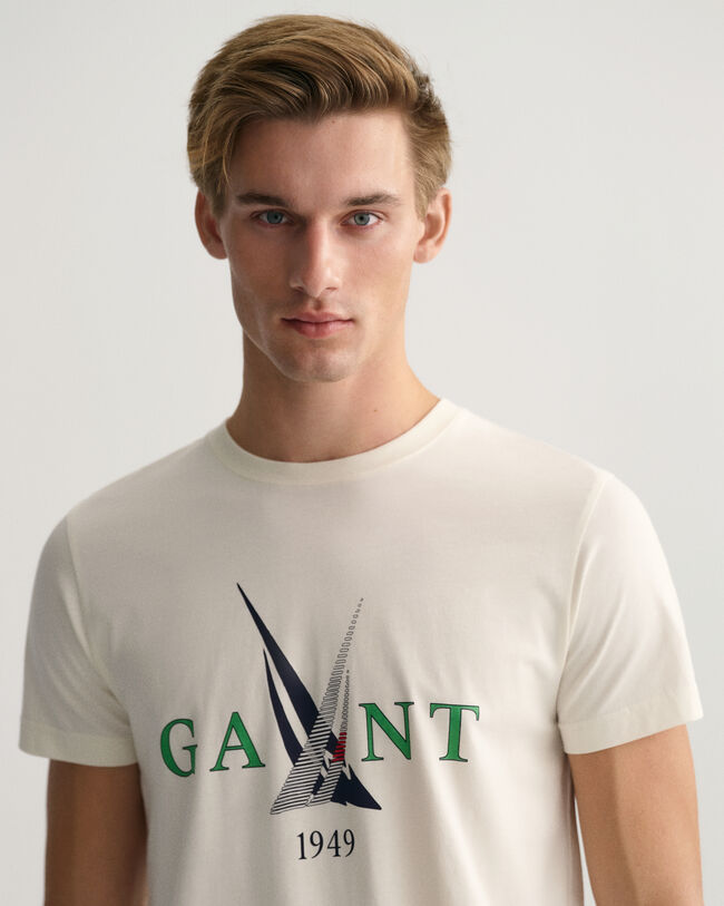 T-shirt med Sail-tryk