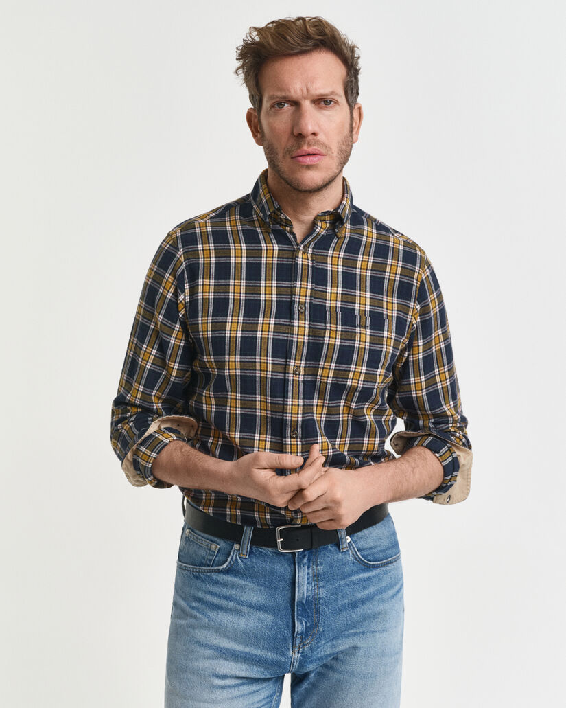 Regular fit ternet Windblown flannelskjorte