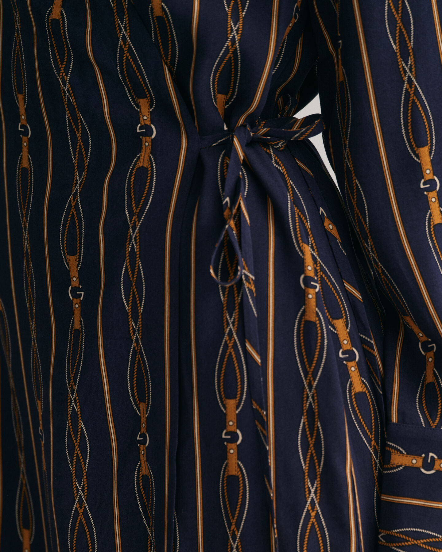 Regular fit Rope-stribet slå-om kjole