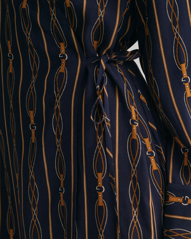 Regular fit Rope-stribet slå-om kjole