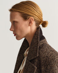 Sildebensmønstret overfrakke