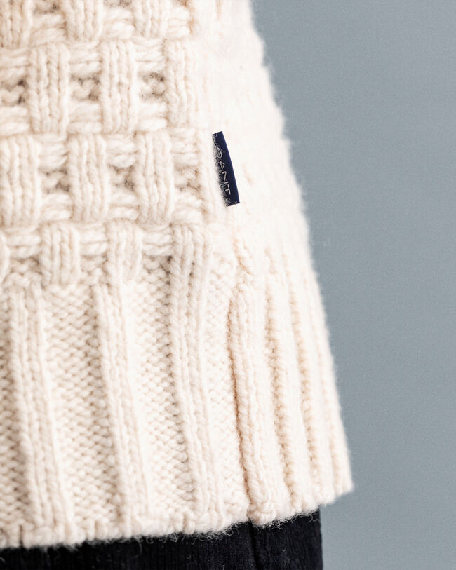 Chunky Texture sweater med rullekrave