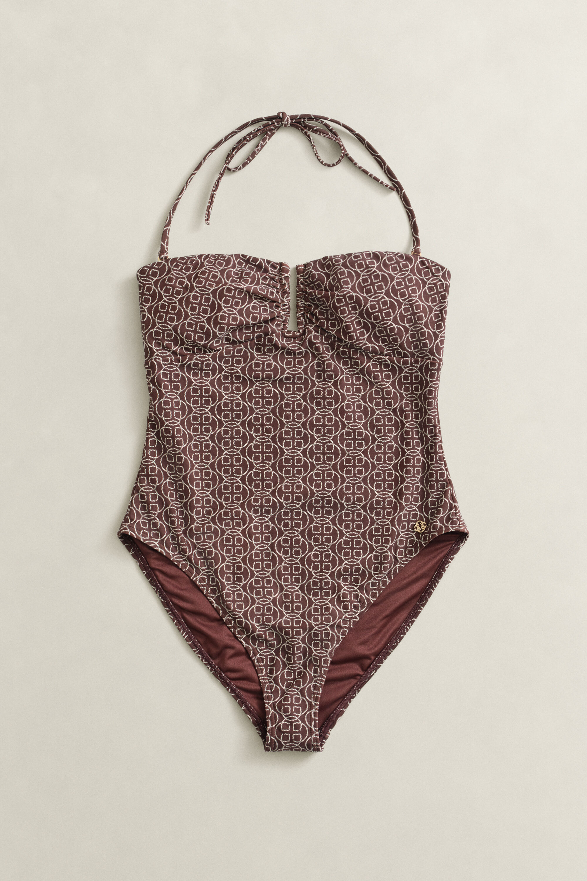 Badedragt med tryk og let vattering