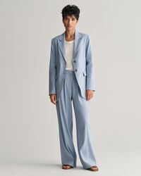 Regular fit hørblazer med stræk