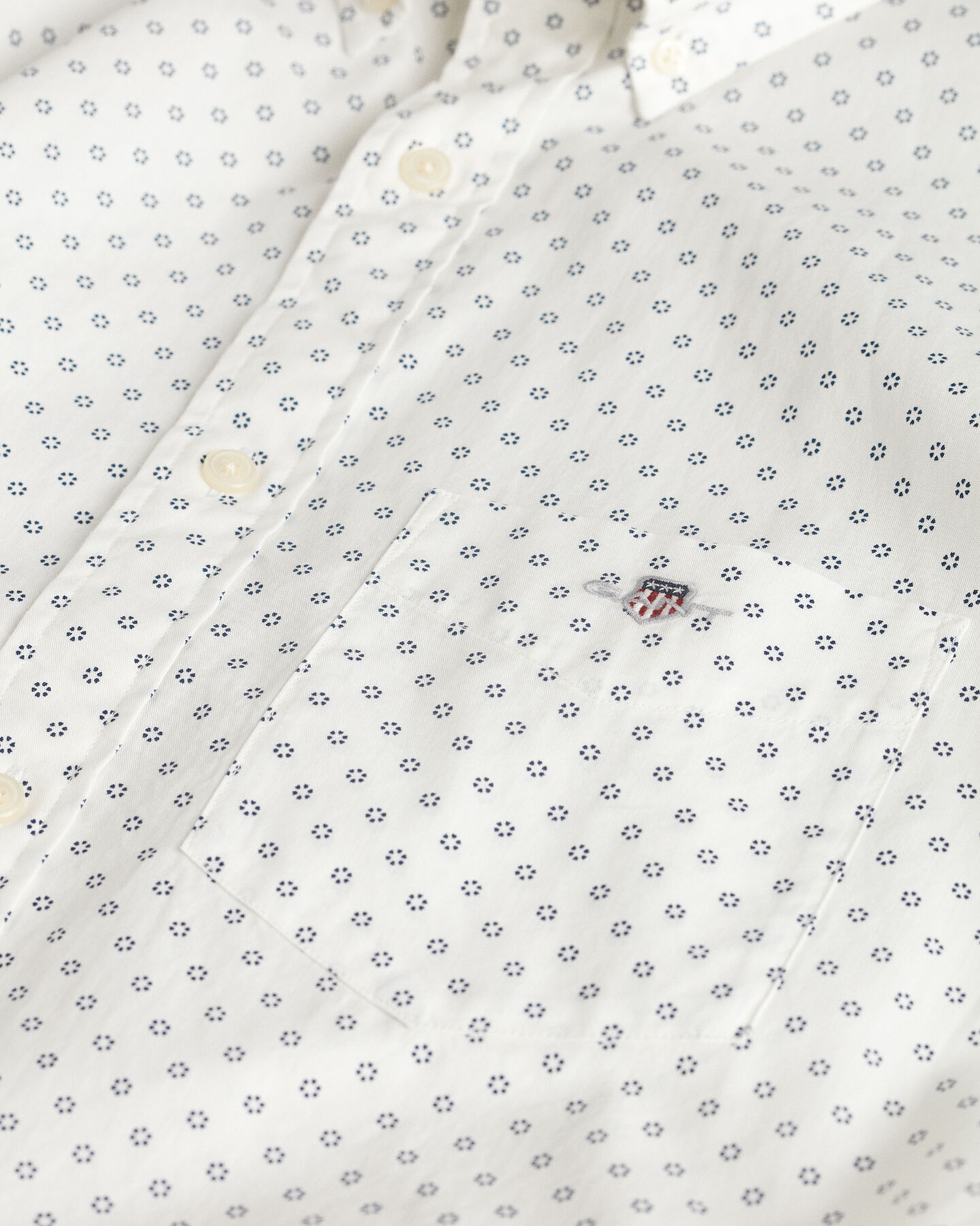 Regular fit skjorte med mikro-tryk