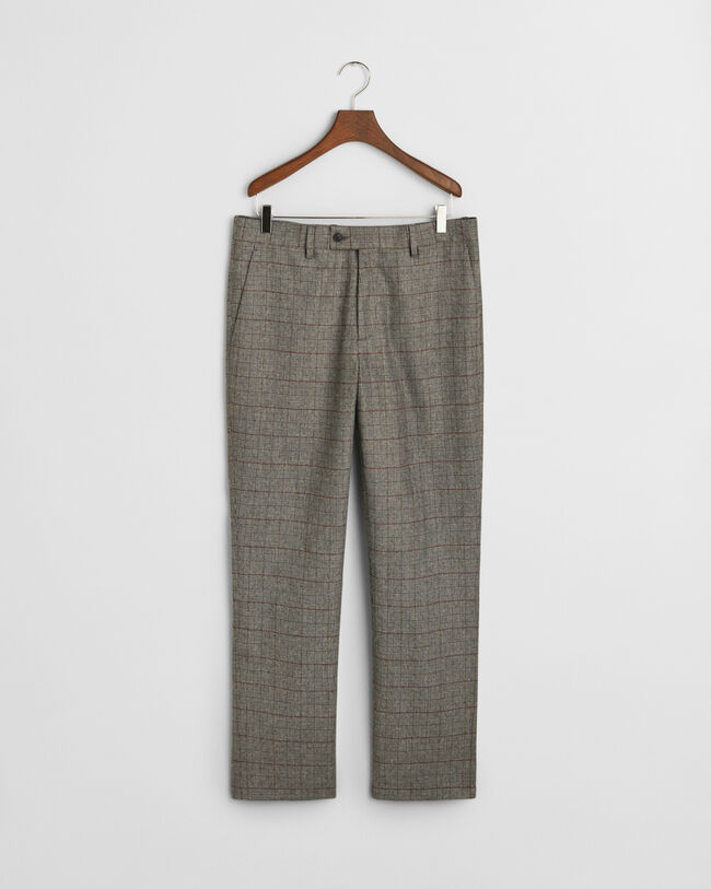 Slim fit jakkesæt-bukser med tern