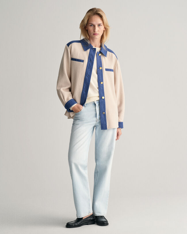 Fint strikket crewneck sweater