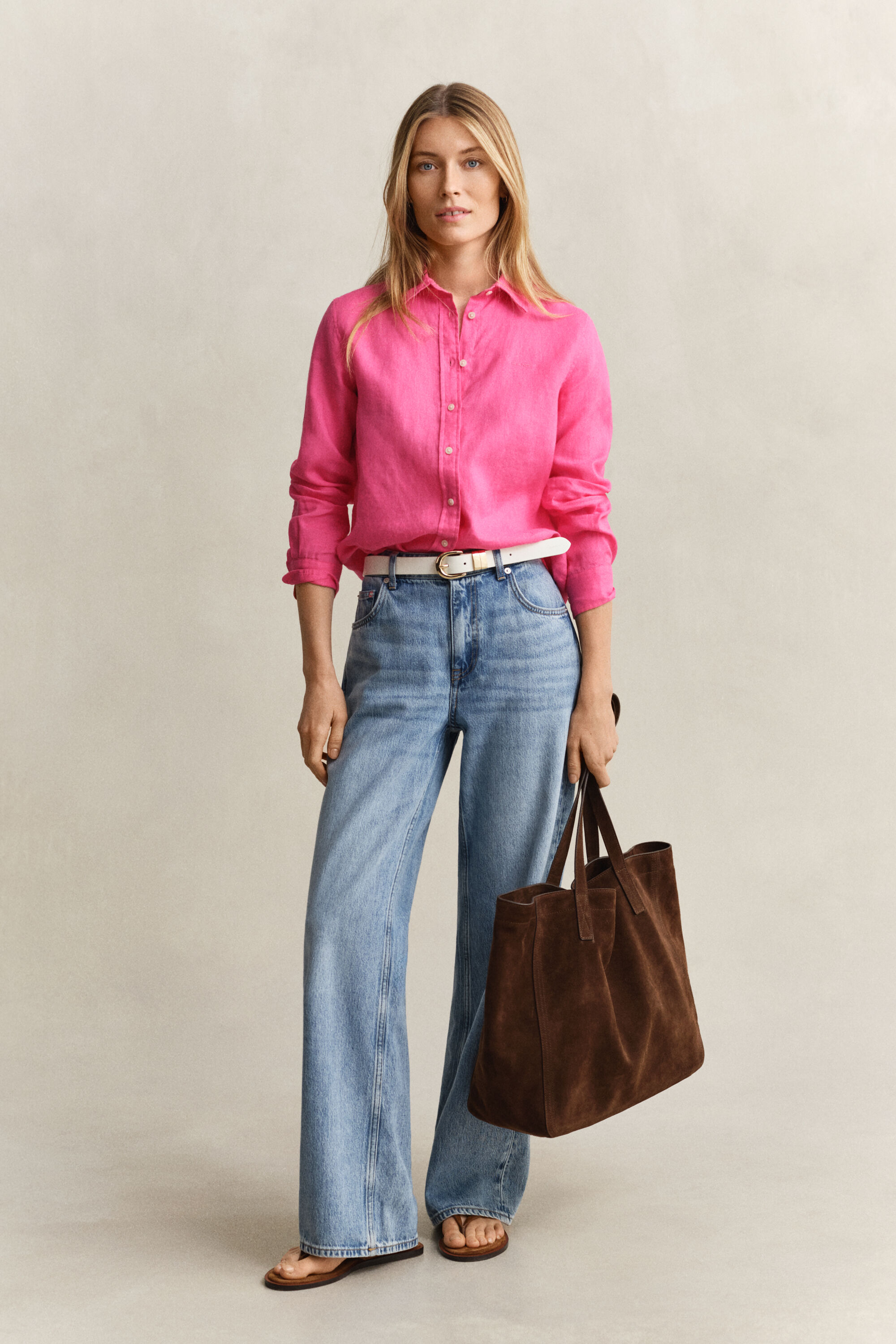 Regular fit skjorte af hør