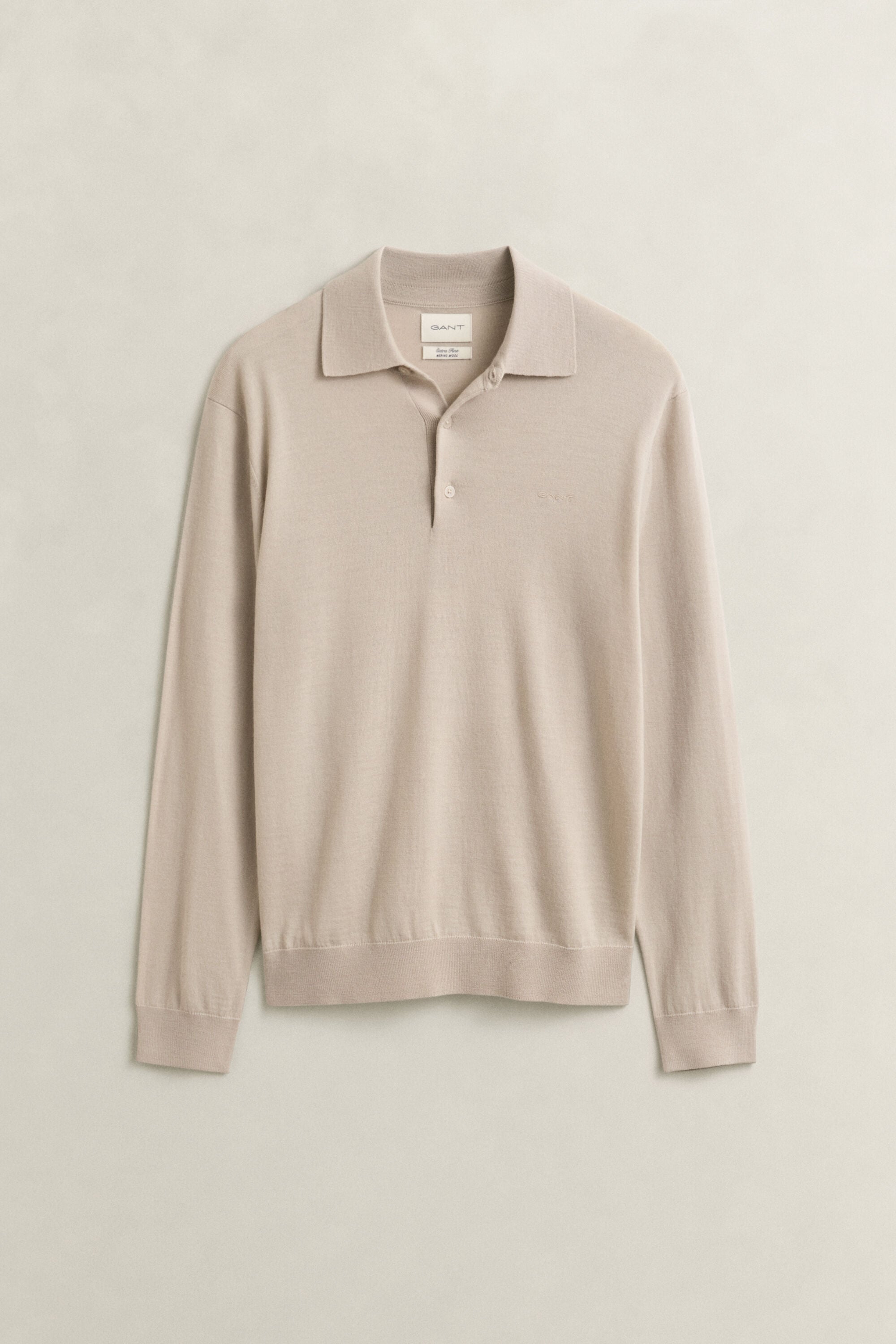 Polosweater af ekstra fin merinould