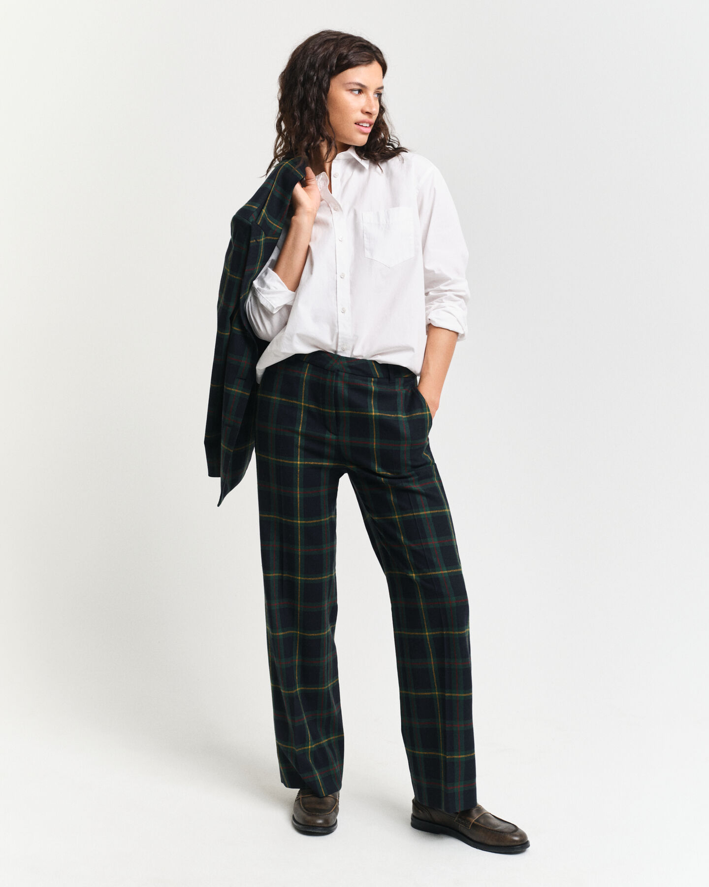 Ternede jakkesæt-bukser med lige ben