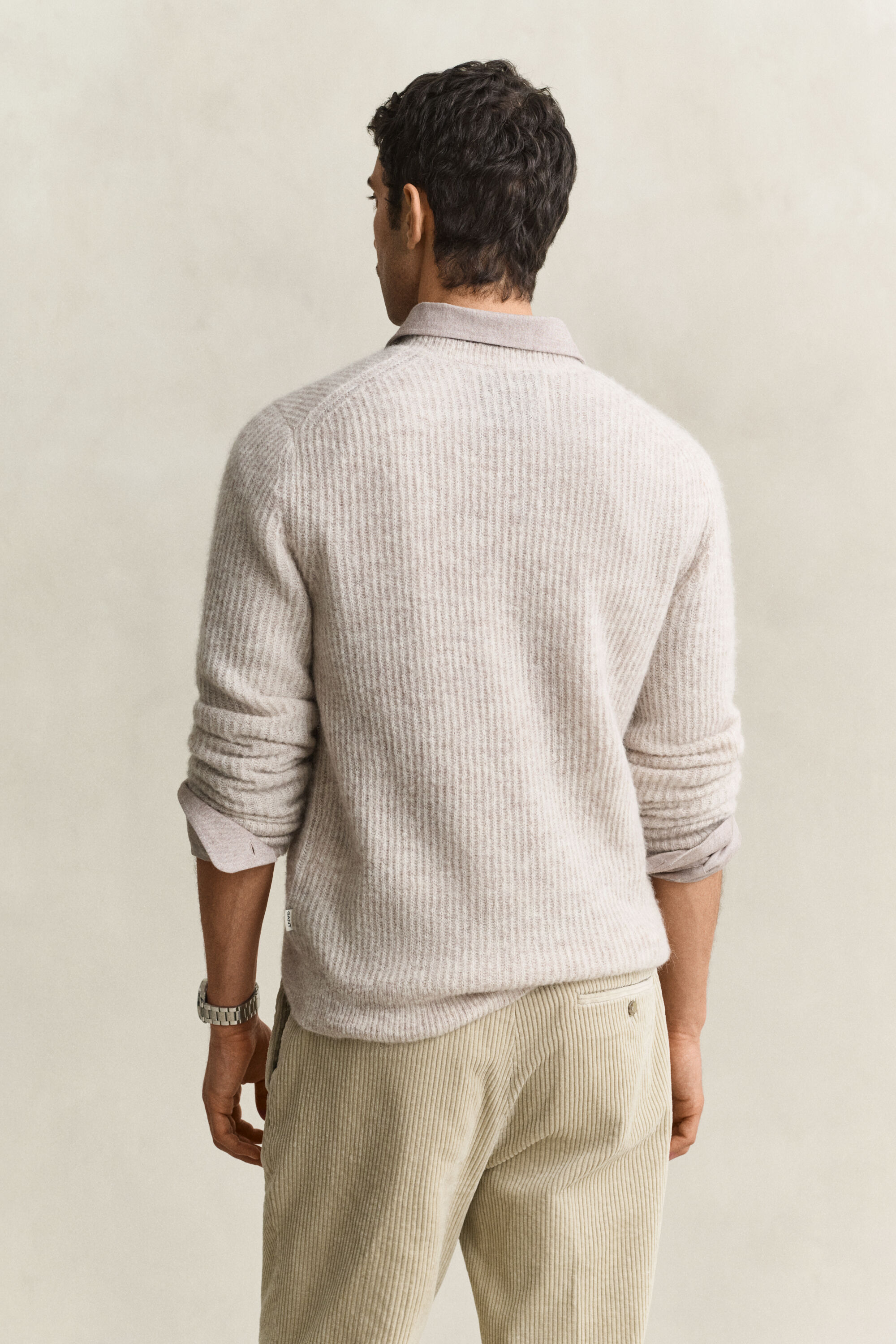 Sweater med crewneck i alpakauldblanding