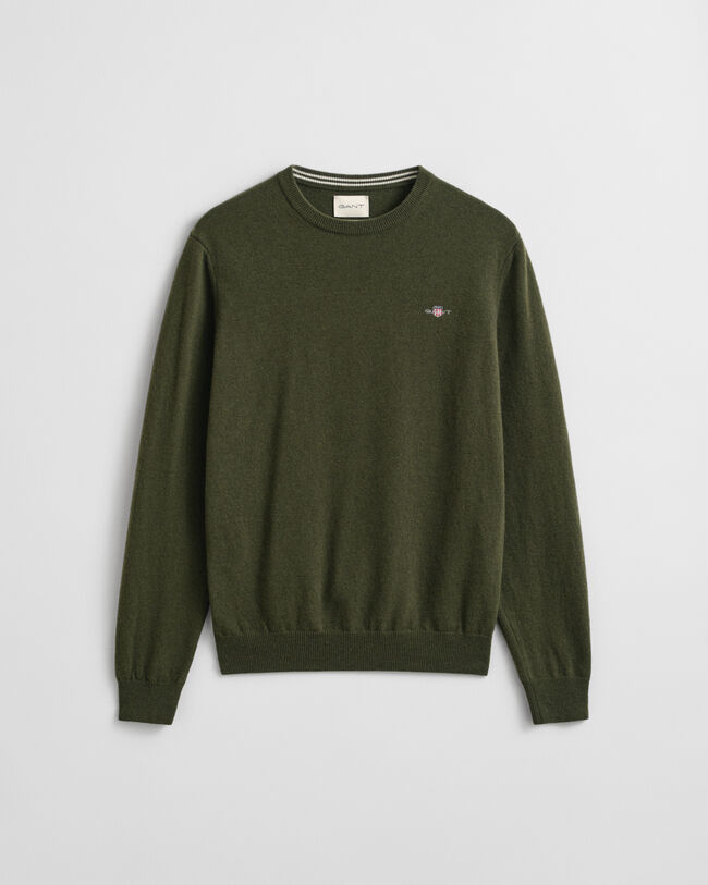 Crewneck sweater i ekstra fin lammeuld