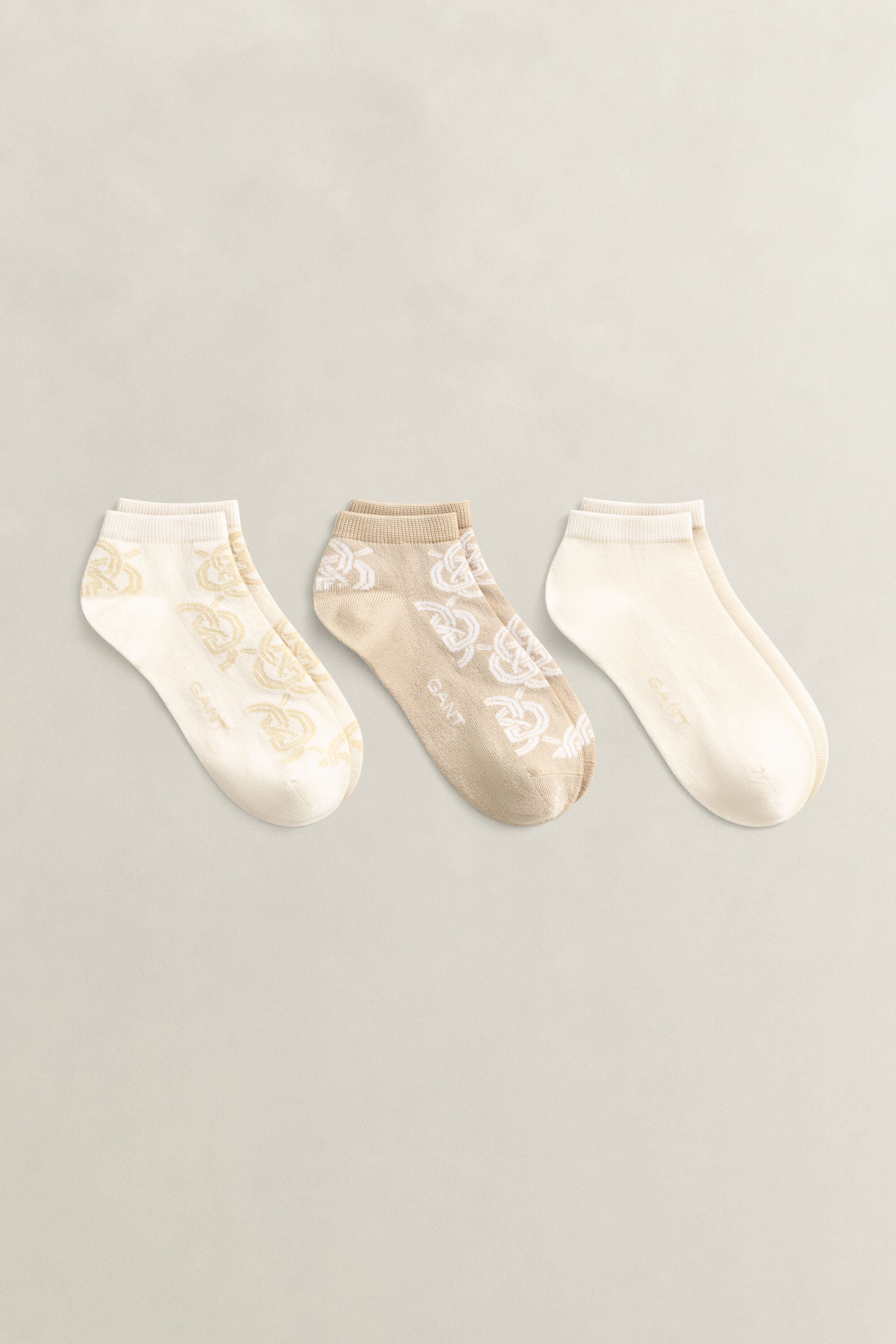 3-Pack Monogram ankelsokker