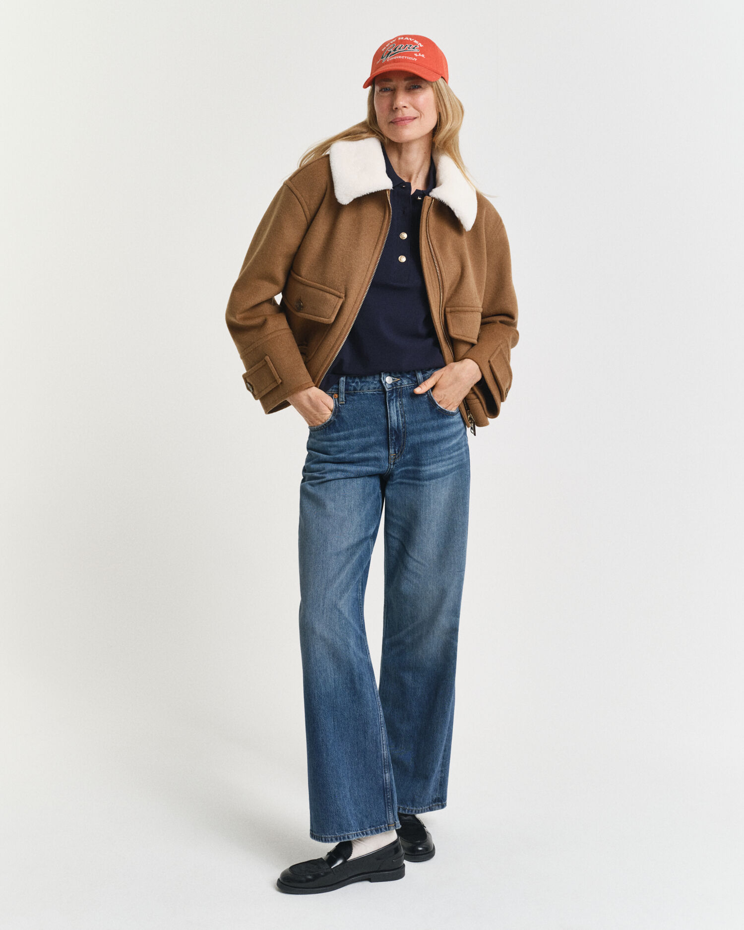 Langærmet piqué poloskjorte