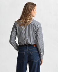 Regular fit klassisk stribet poplin-skjorte