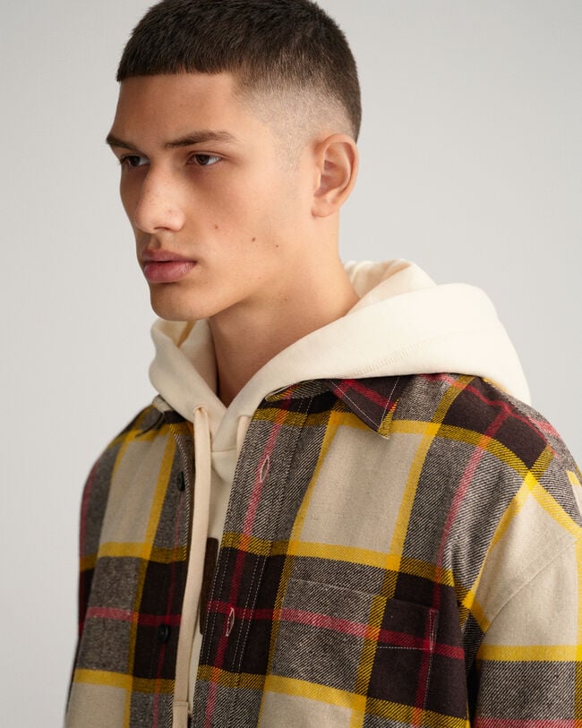 Skotskternet overskjorte af uld