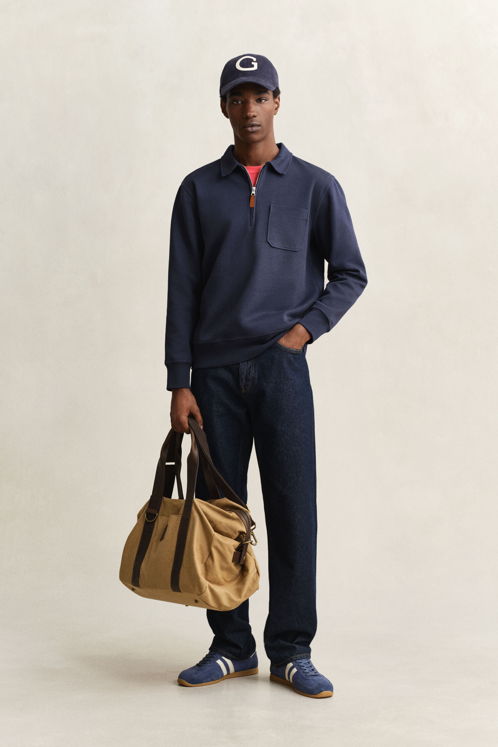 Ponte Di Roma sweatshirt med halv lynlås