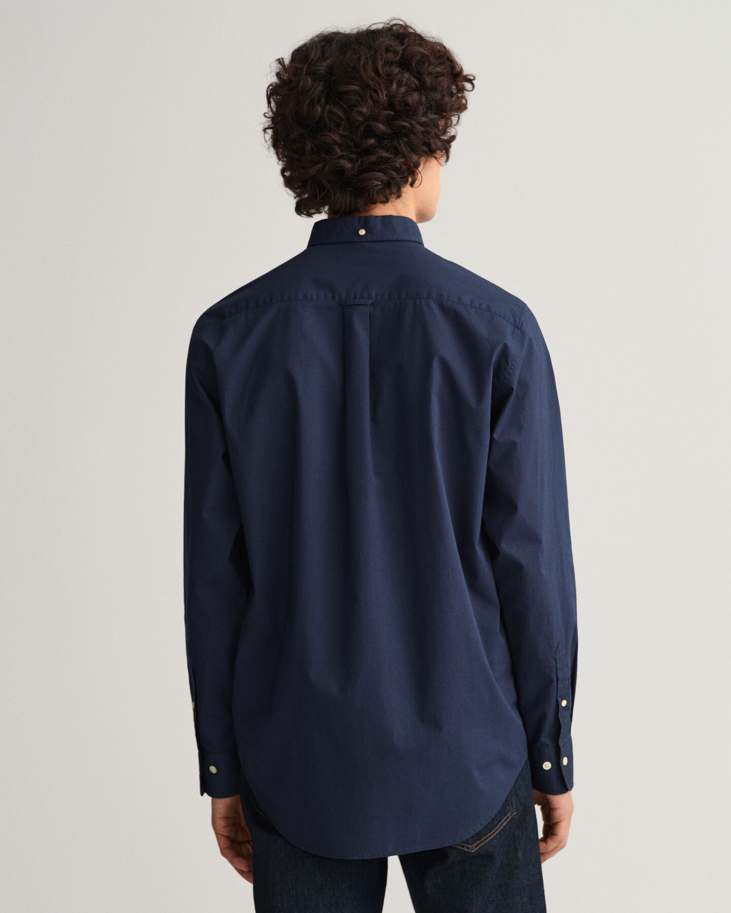 Regular fit t&aelig;tv&aelig;vet skjorte