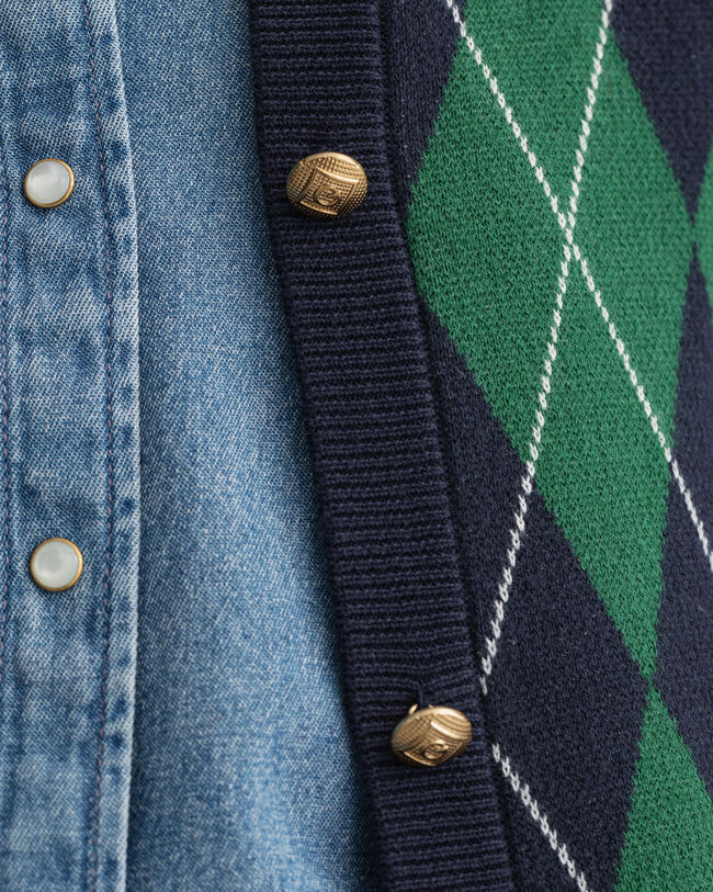 Argyle cardigan