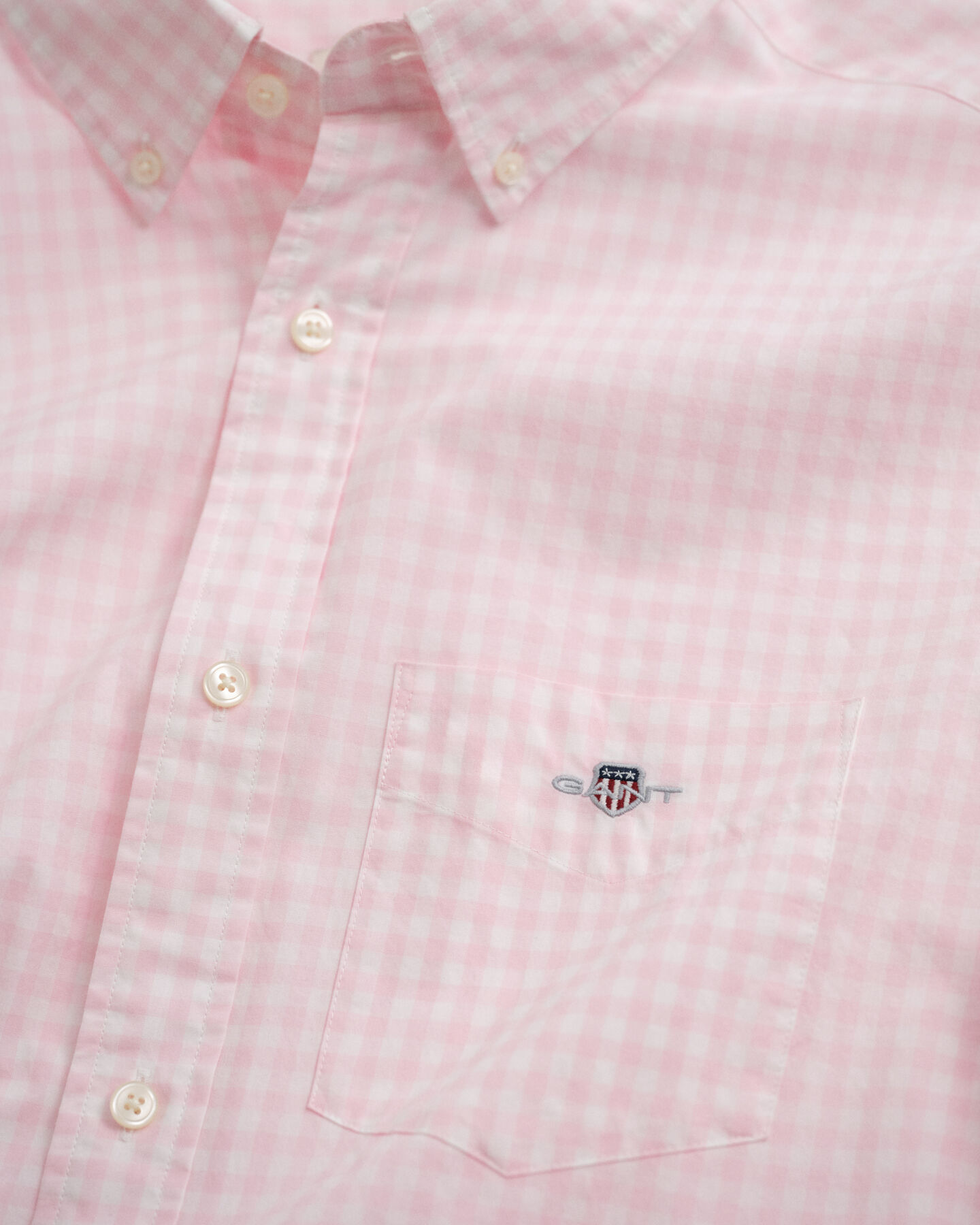 Regular fit klassisk gingham poplin-skjorte