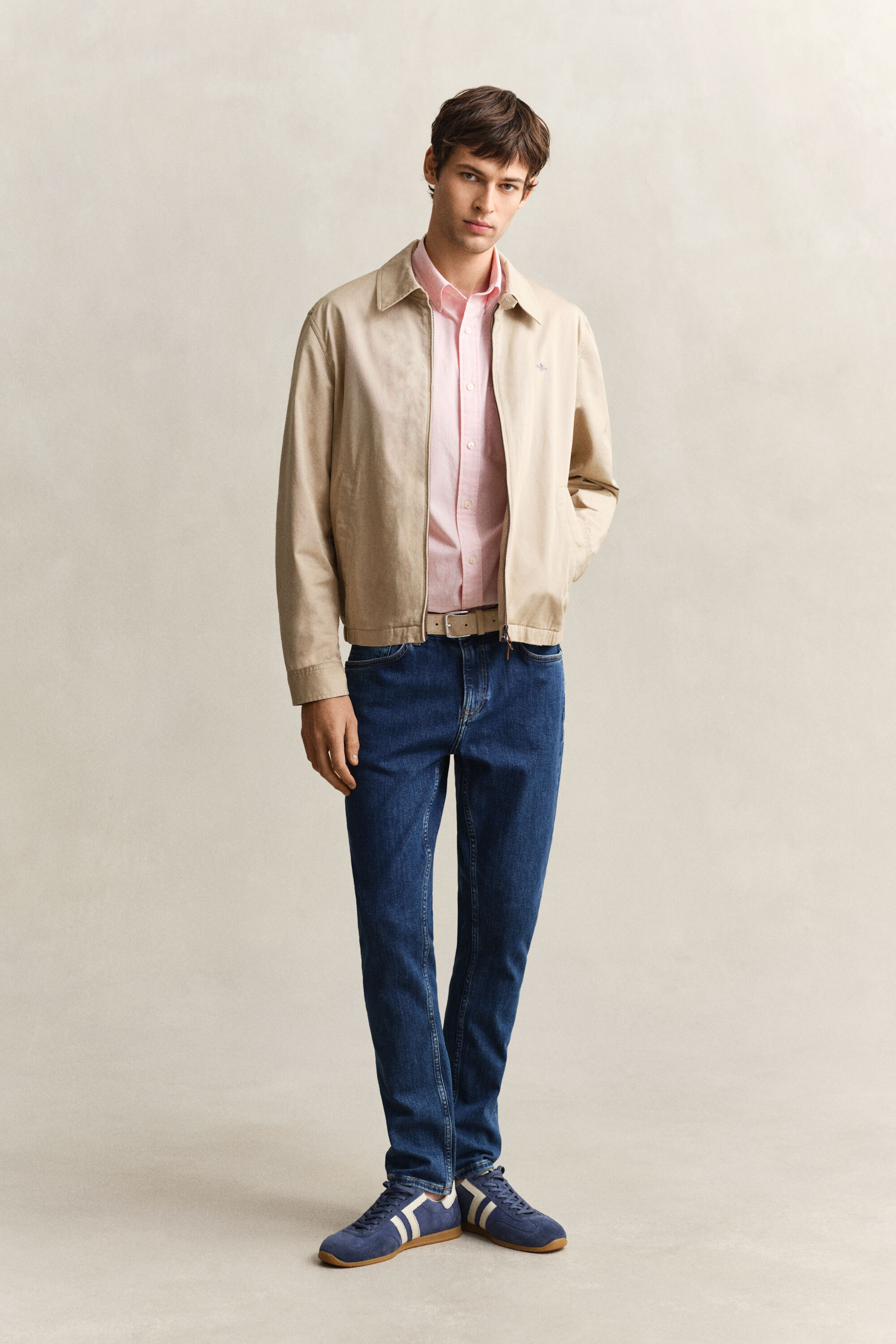 Bankerstribet klassisk poplin-skjorte