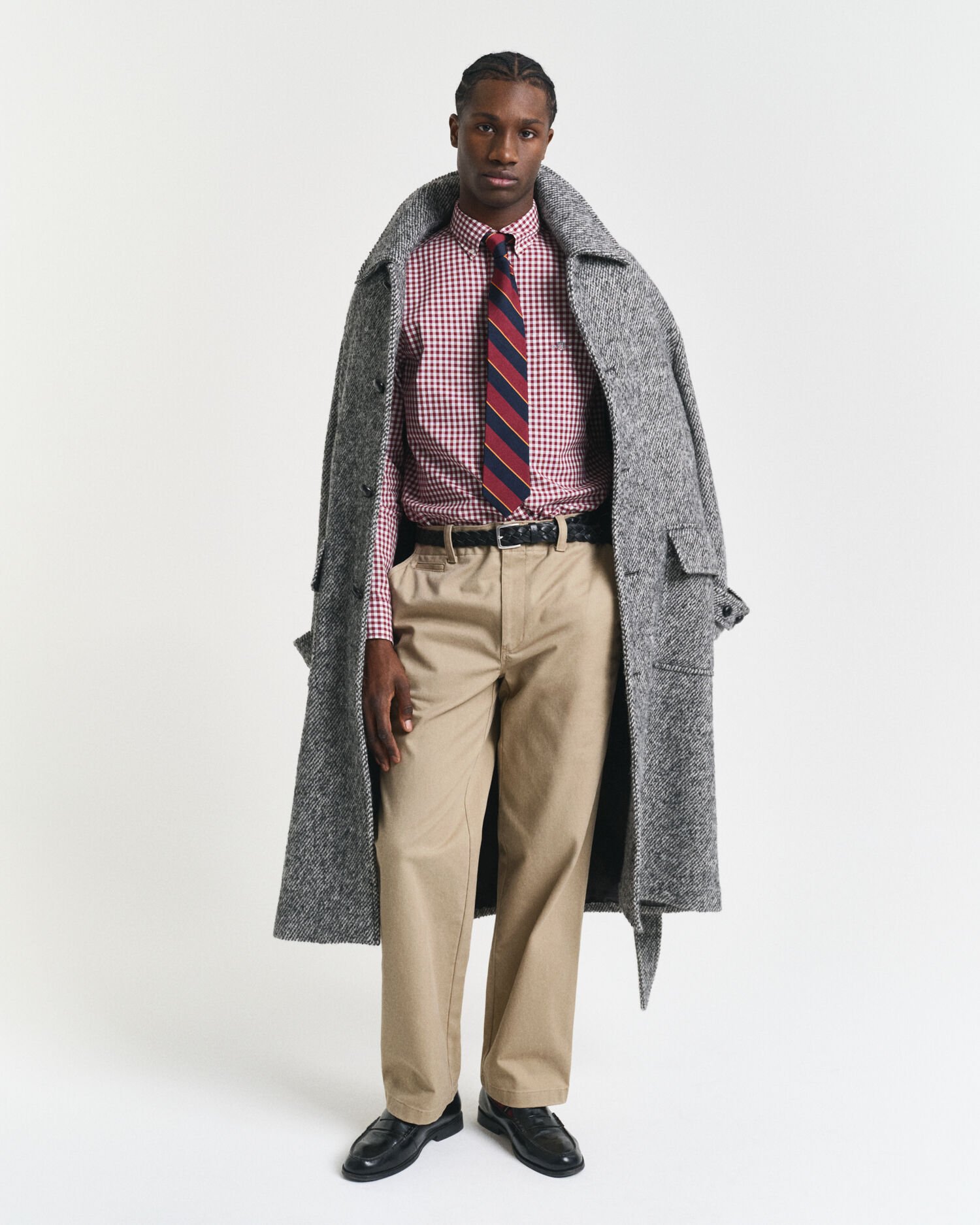 Regular fit klassisk gingham poplin-skjorte