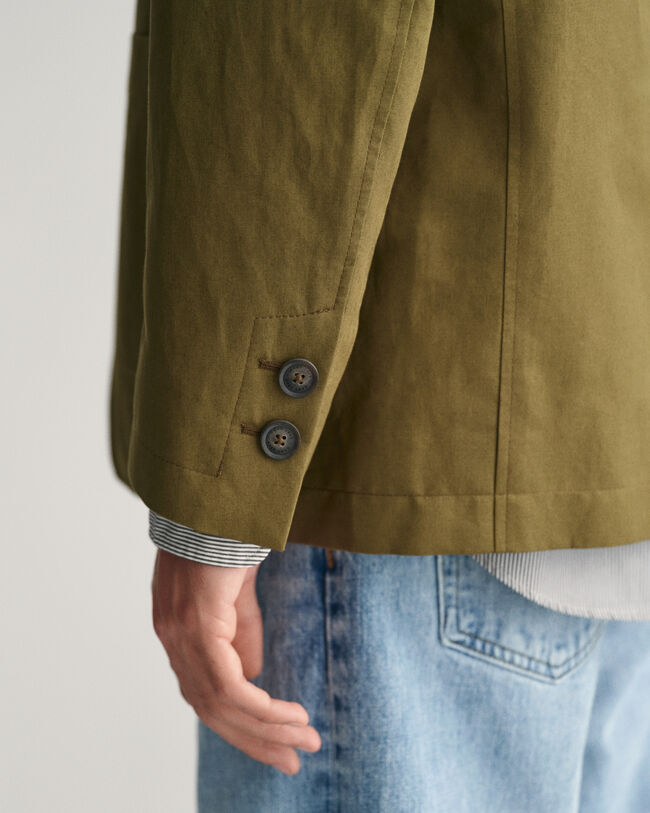 Regular fit blazer af bomuld