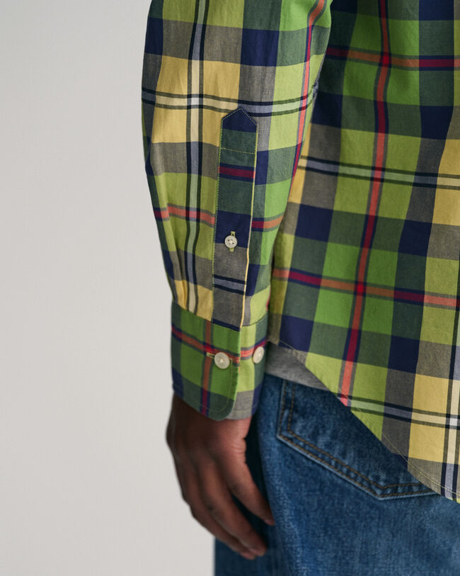 Regular fit skjorte af poplin med store tern