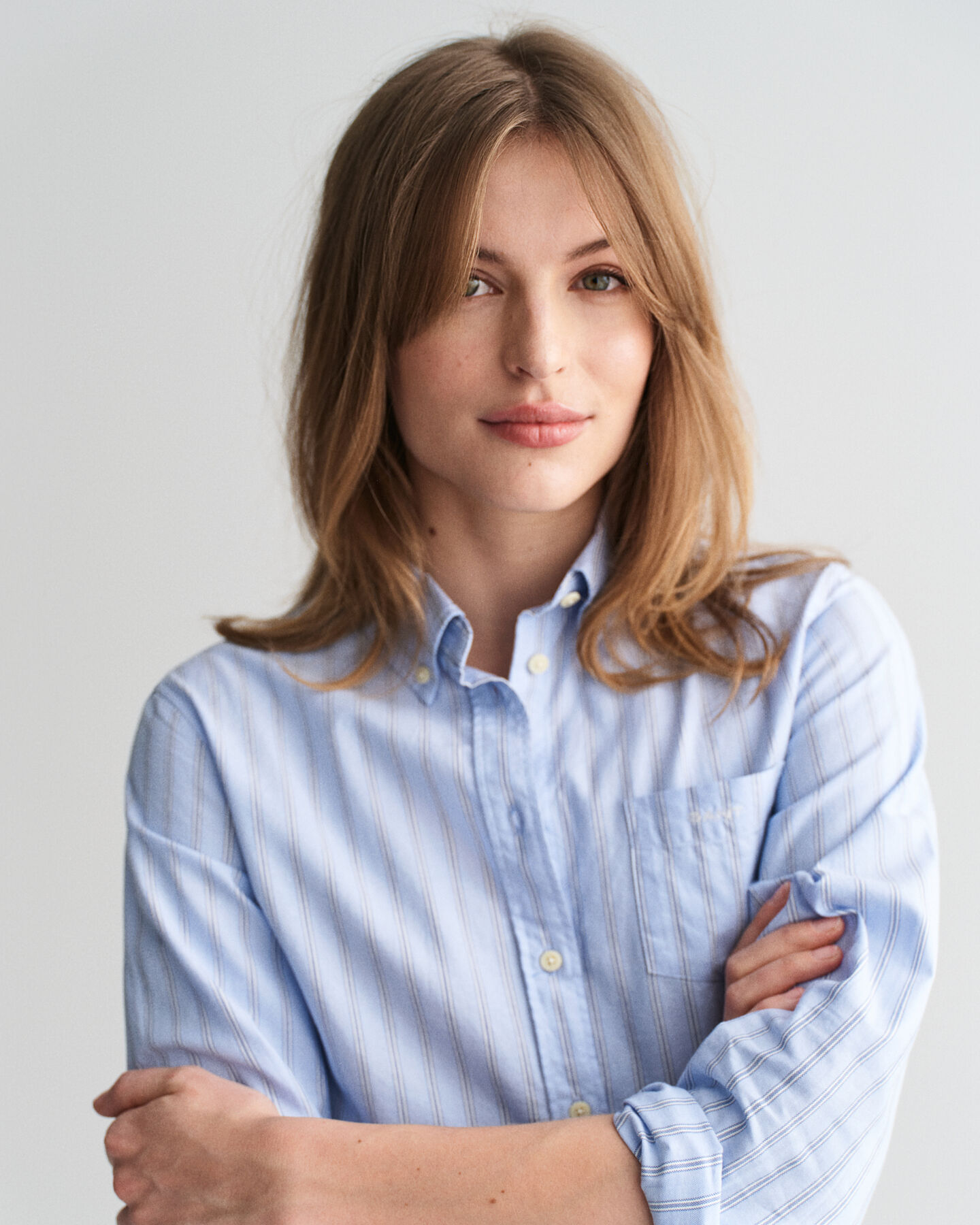 Regular fit stribet Archive Oxford-skjorte