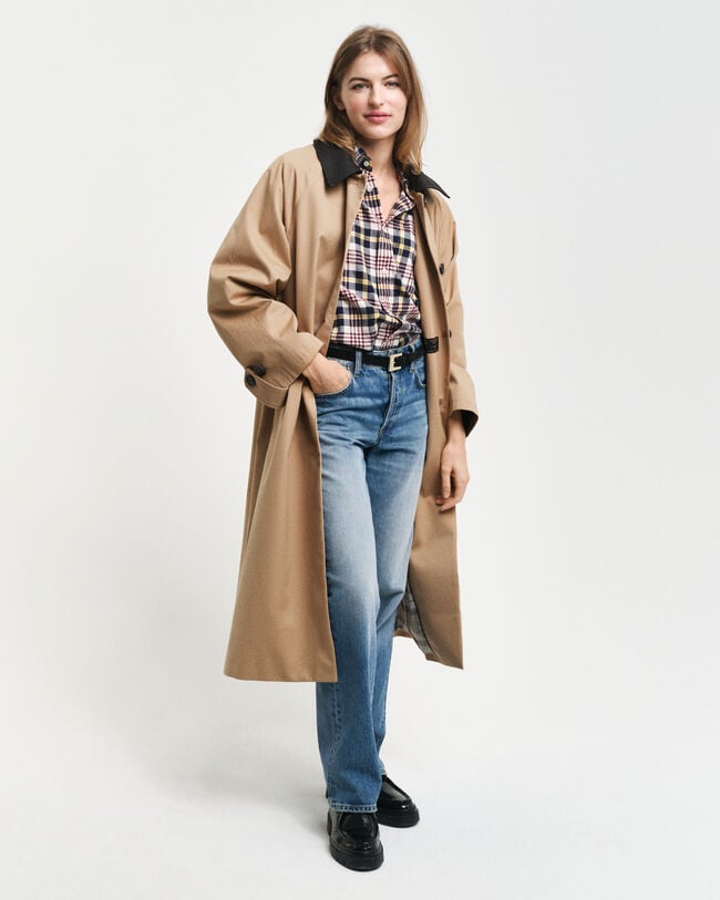 Regular fit skotskternet flannelskjorte