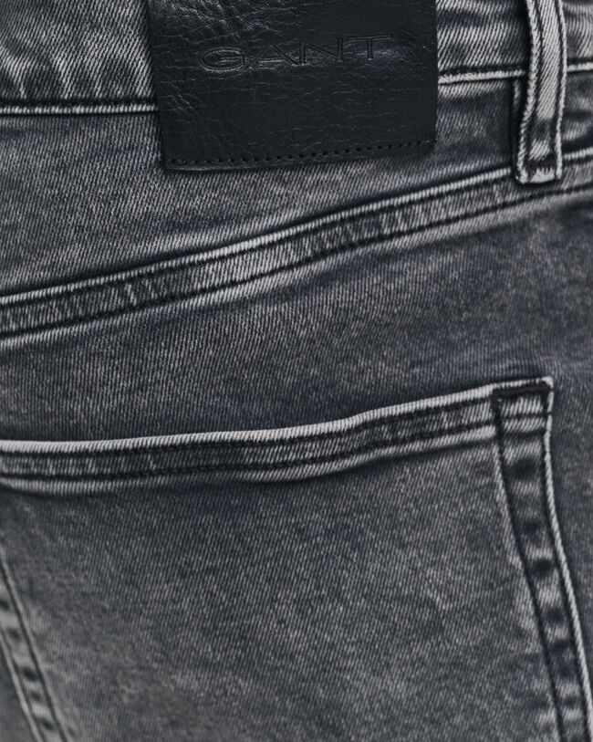 Slim fit sorte vaskede jeans