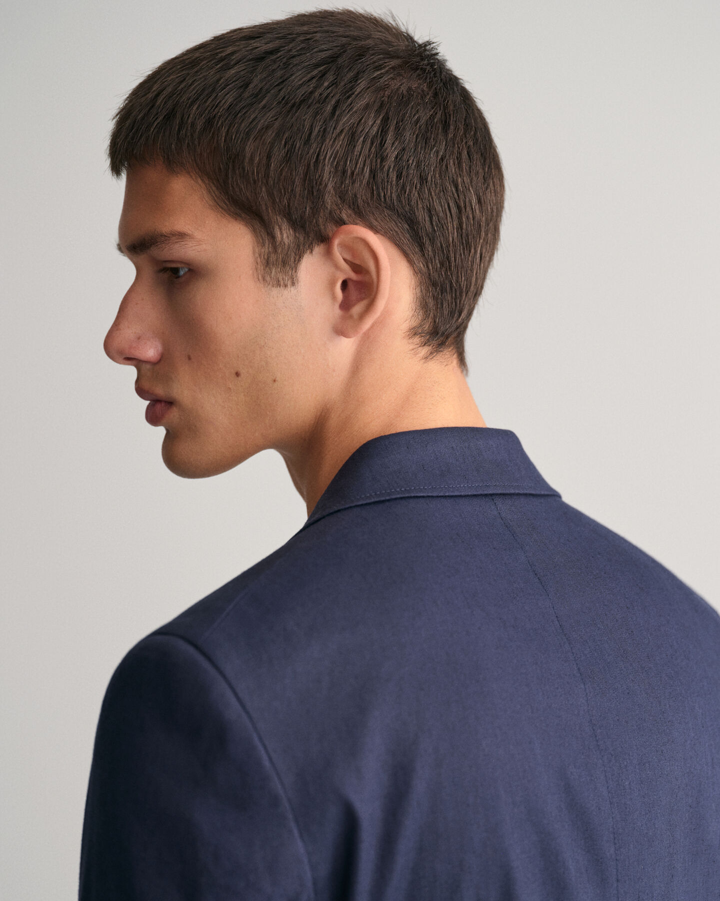 Jakkes&aelig;t-blazer af h&oslash;r og bomuld