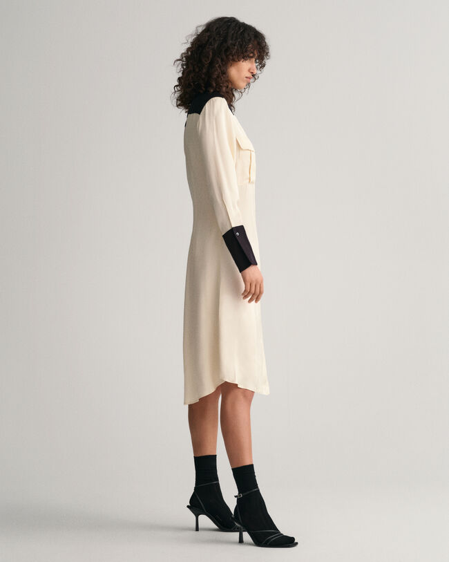 Skjortekjole med farveblokke