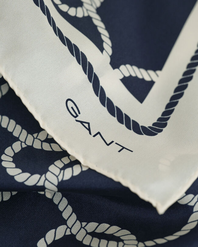 Silketørklæde med rebtryk