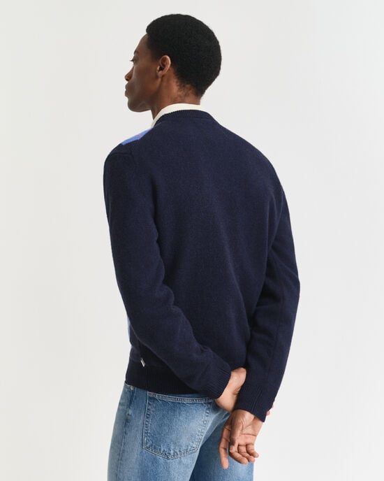 Argyle sweater med crewneck