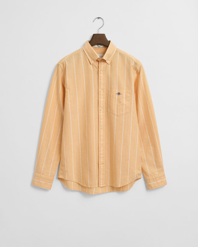 Regular fit klassisk stribet Oxford-skjorte