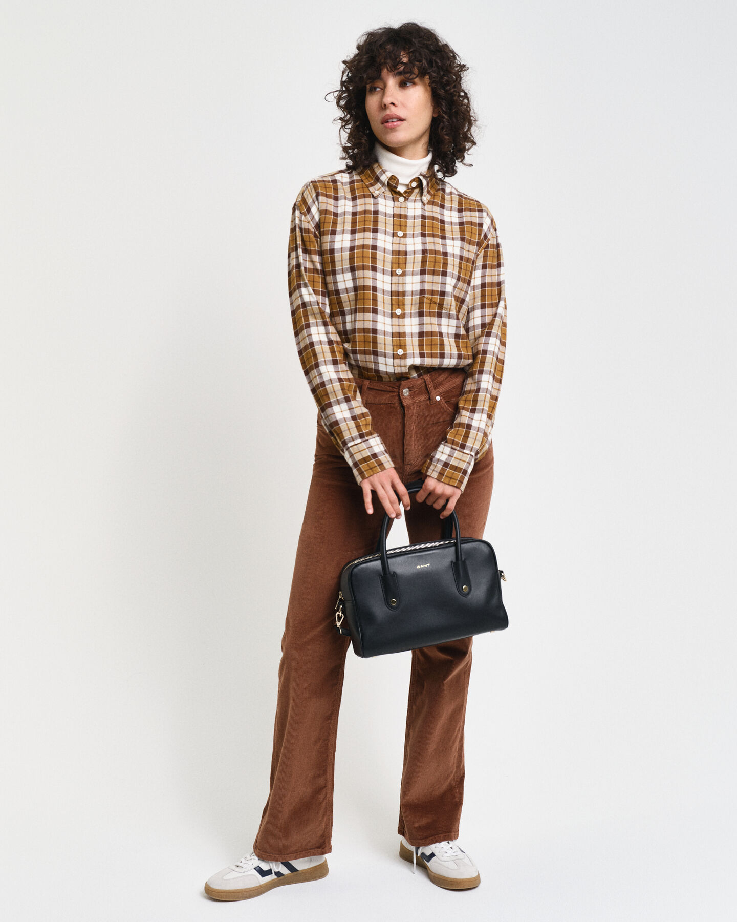 Relaxed fit ternet flannelskjorte