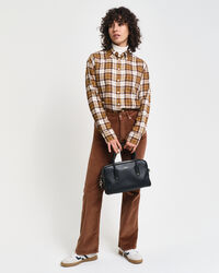 Relaxed fit ternet flannelskjorte