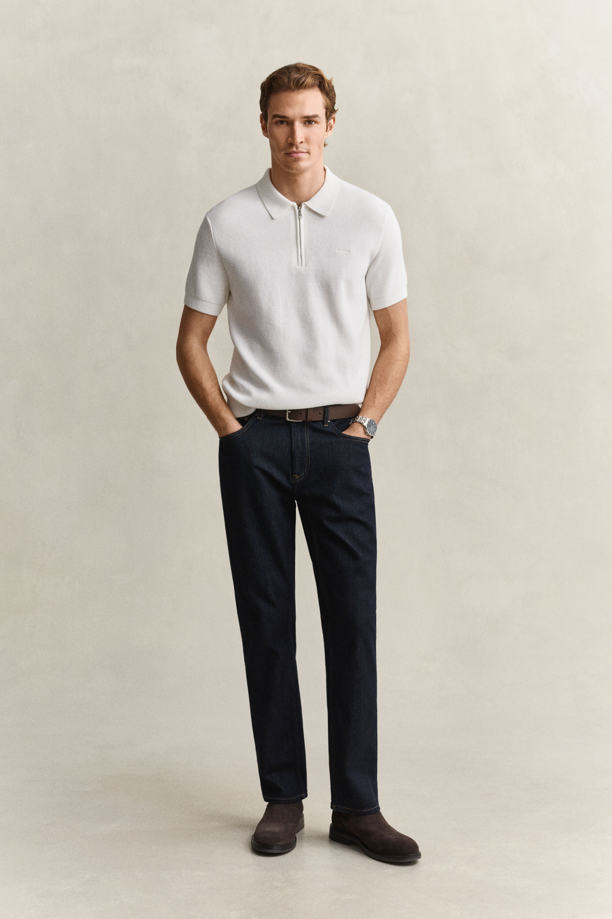 Regular fit jeans i let vask
