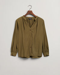 Bluse med st&aring;ende krave