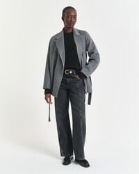 Crewneck sweater af kashmir med kabelstrik