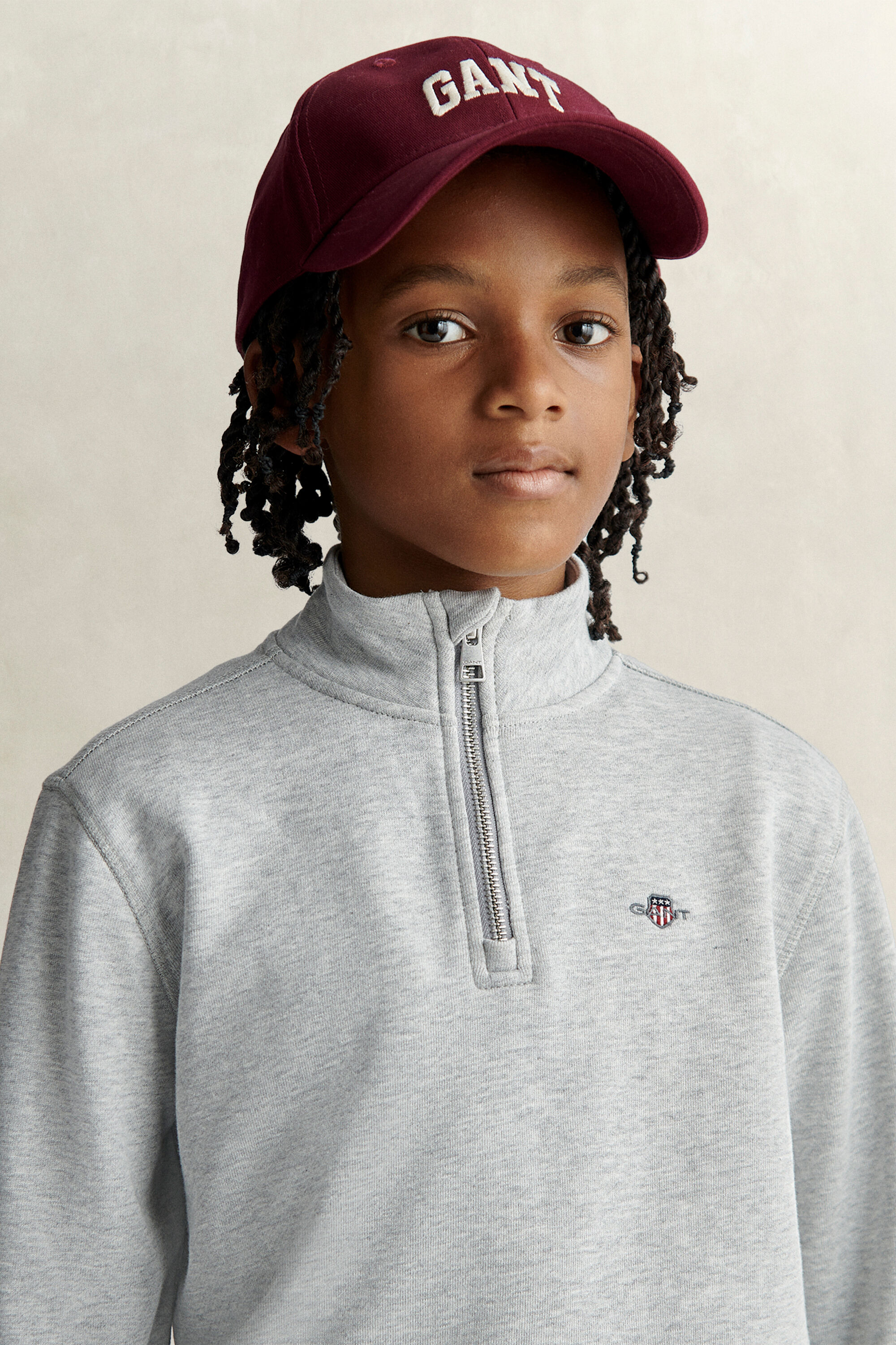 Teen Boys Shield sweatshirt med halv lynlås