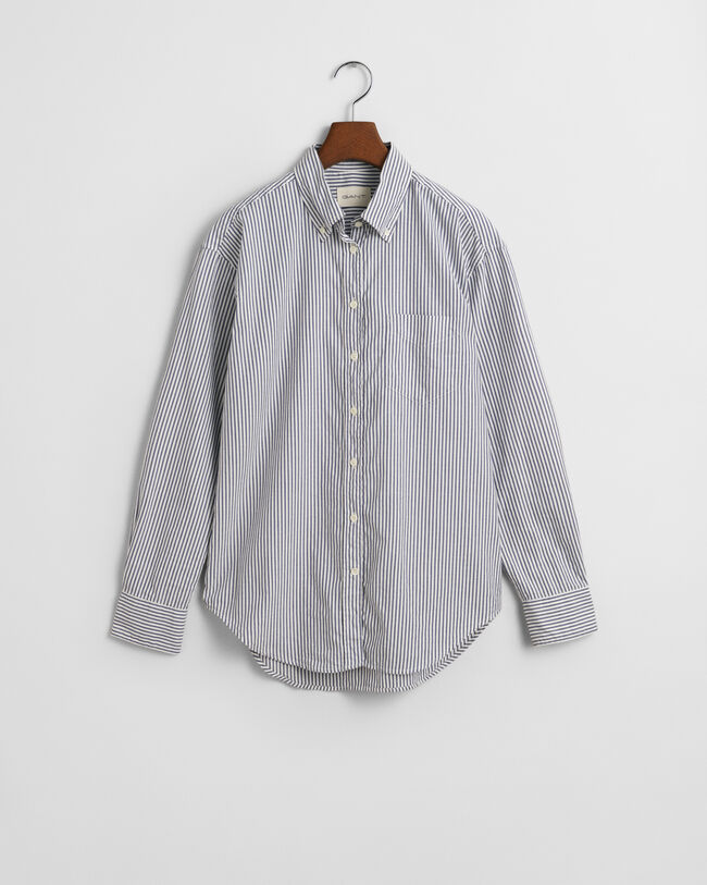 Relaxed fit Luxury Oxford skjorte med striber