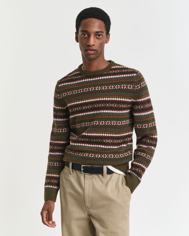 Fair Isle sweater med crewneck
