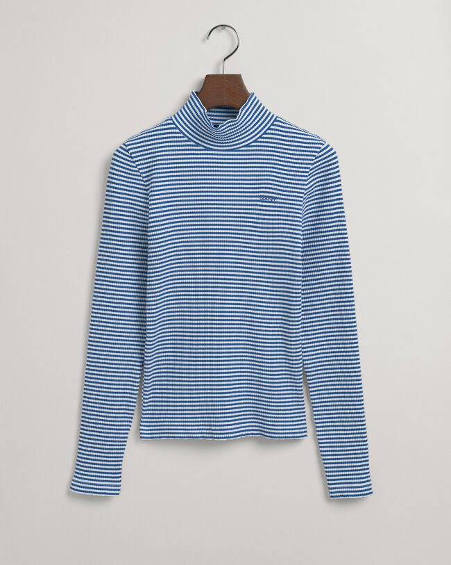 Teen Girls ribstrikket polo-top med striber