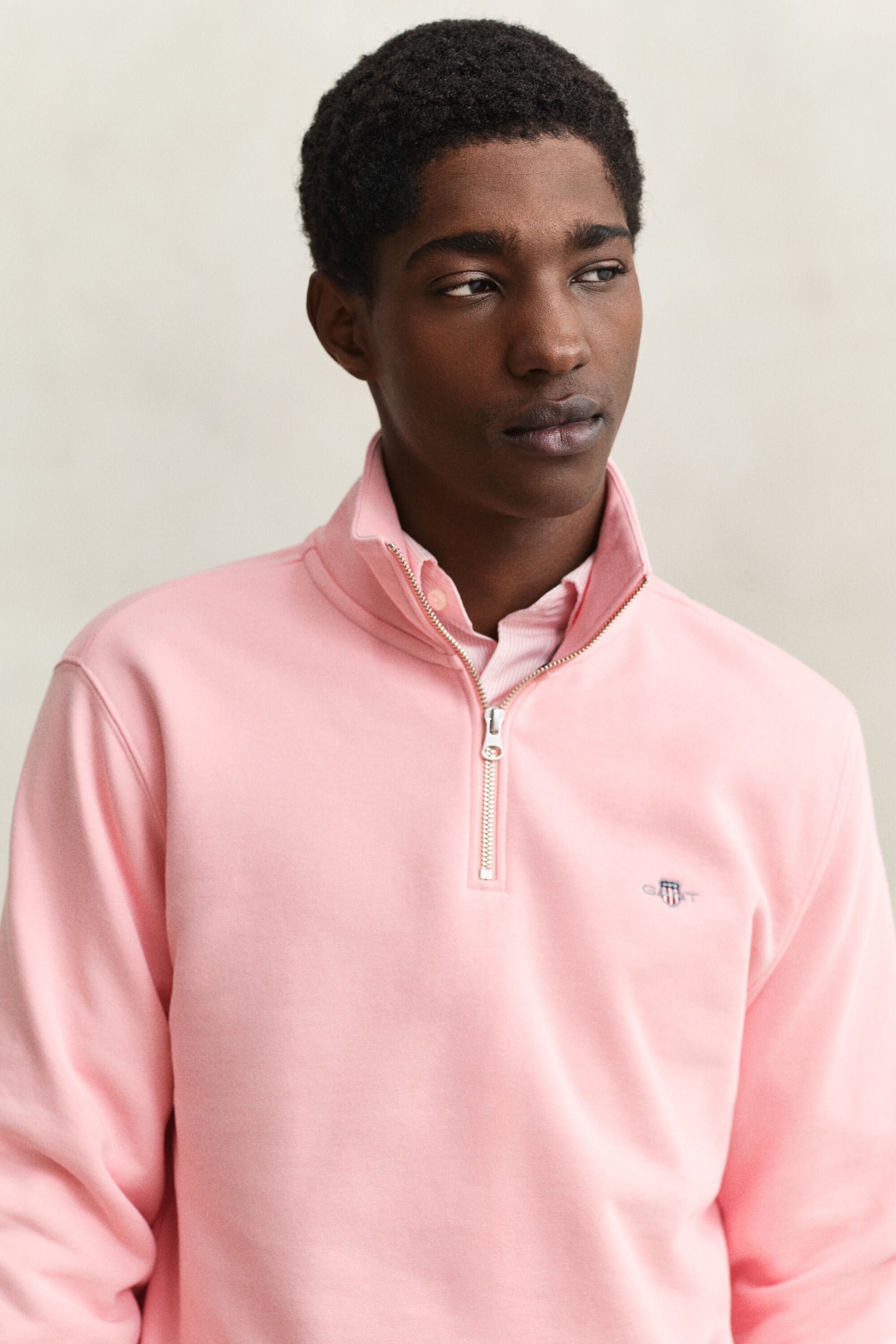 Shield sweatshirt med halv lynlås