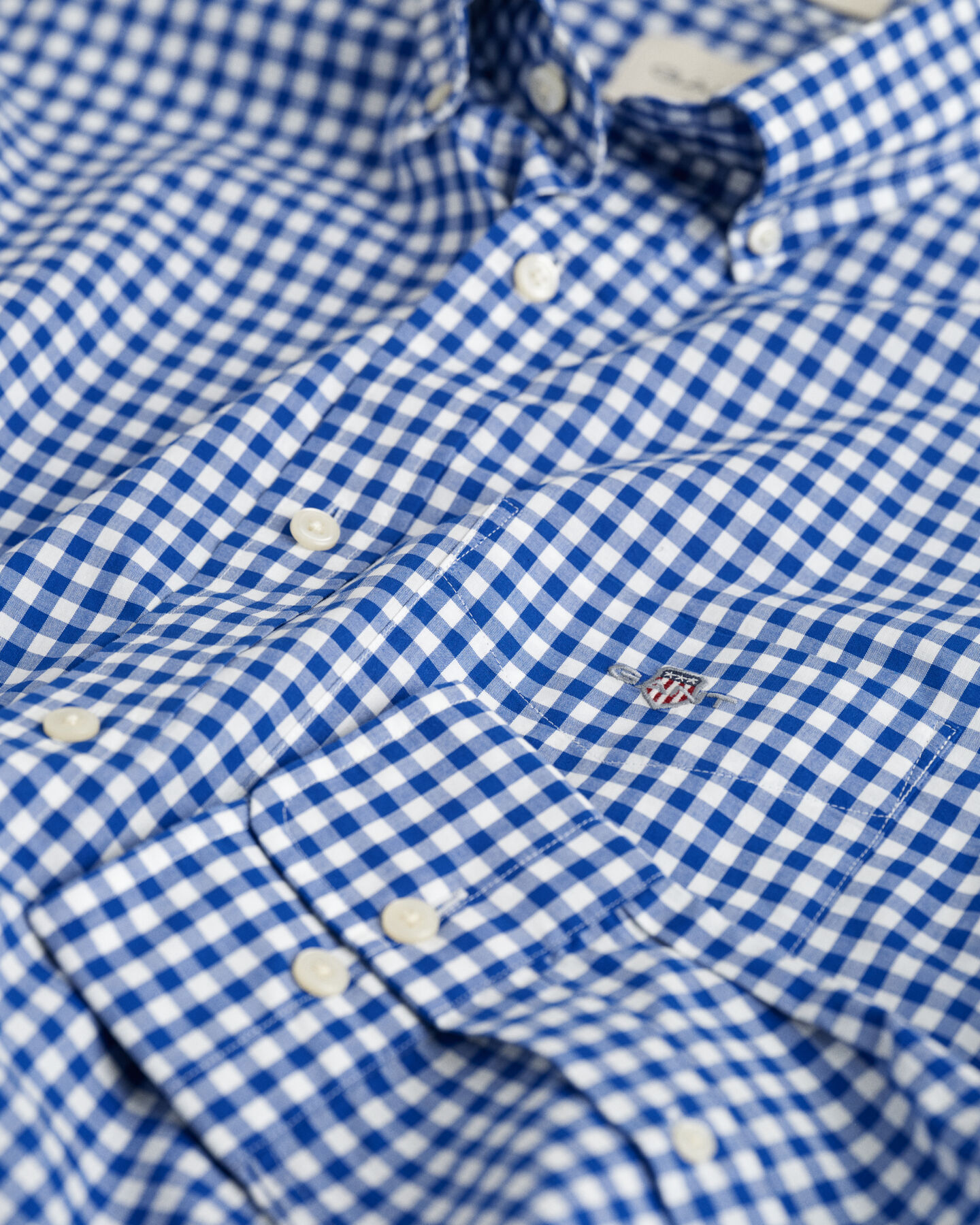 Regular fit klassisk gingham poplin-skjorte